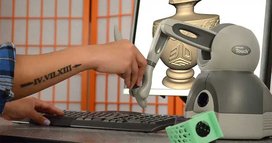 Diseño con sentido del tacto con dispositivos hápticos Geomagic