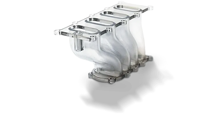 Prototipo de escape impreso en 3D VisiJet SL HiTemp (SLA)