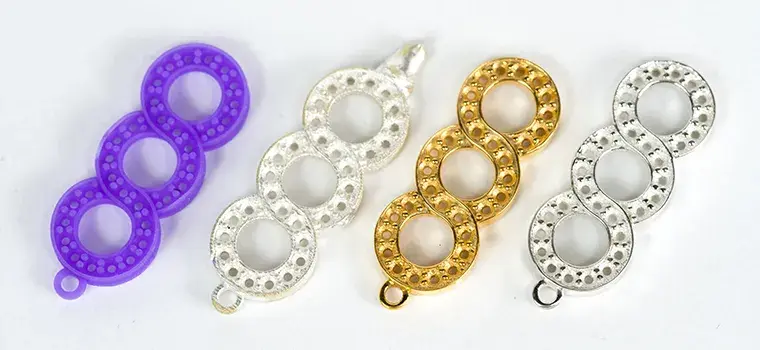 Fundición de pendientes con ProJet MJP VisiJet M2 CAST de 3D Systems 