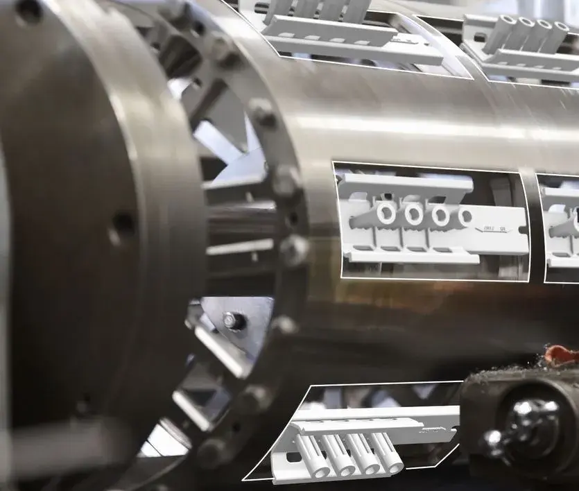 Piezas impresas en 3D por SLS en la máquina