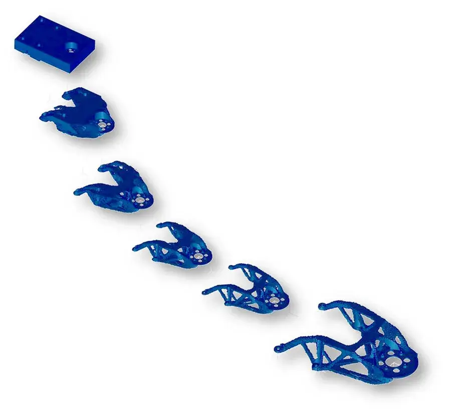 Proceso de optimización de topología de un soporte metálico para satélite