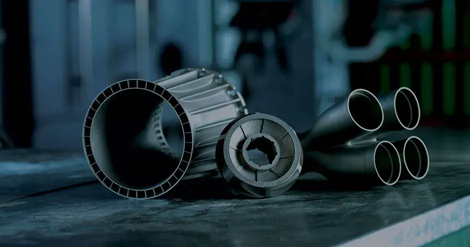 Piezas de metal impresas en 3D