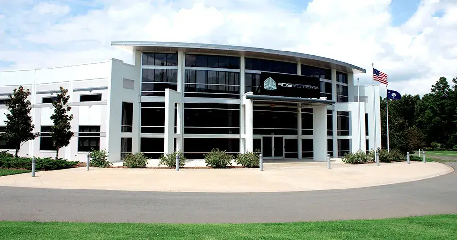 Una toma exterior de la sede central de 3D Systems
