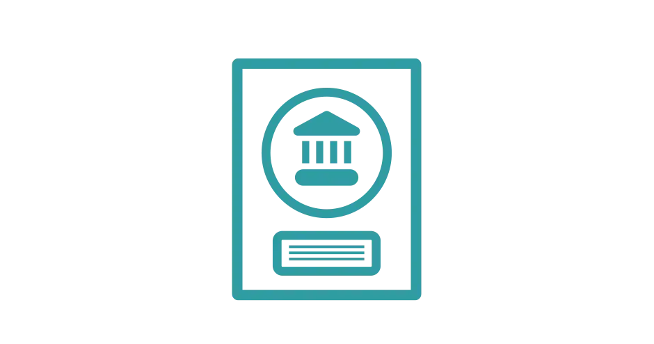 un icono de un libro de pautas legales