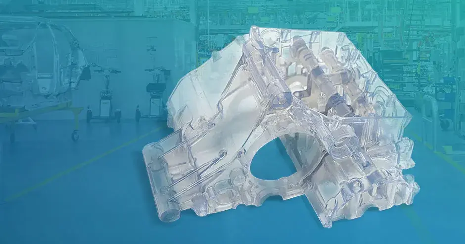 imagen de impresión transparente con sla para el sector automotriz