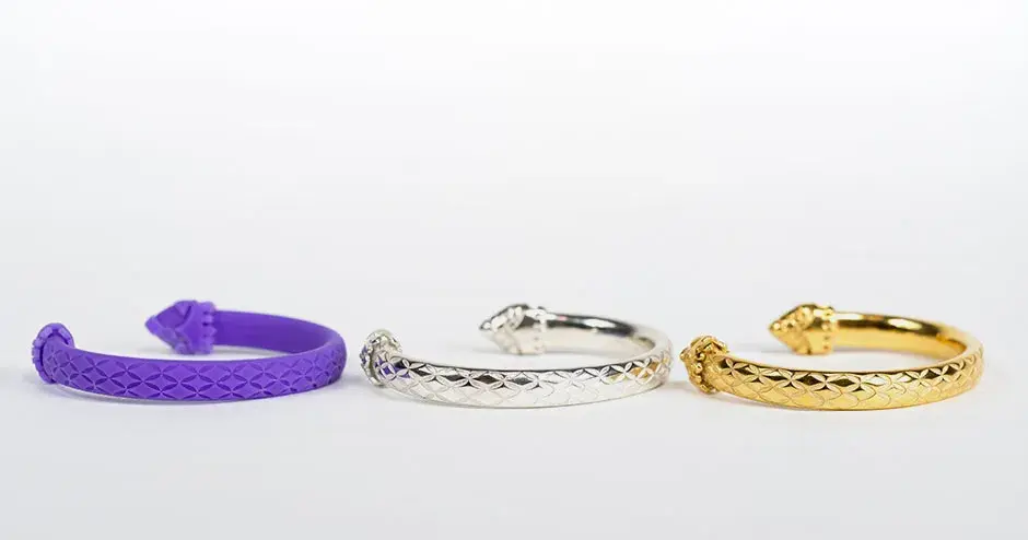 pulsera de cera, fundición de plata y fundición de oro