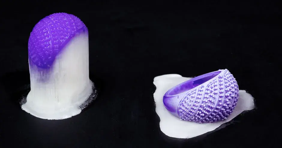 ilustración de soporte que se puede fundir y disolver para moldes de joyería