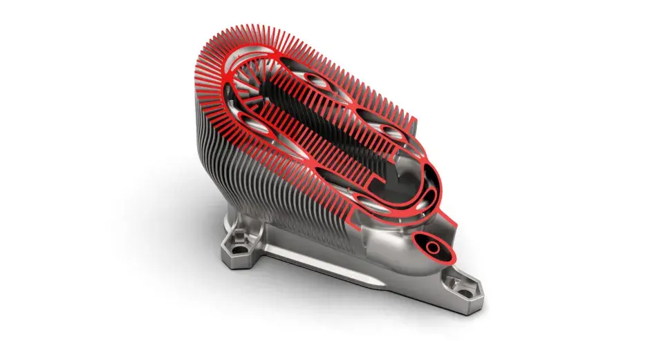 Intercambiador de calor laminar impreso en DMP Laserform 316L de 3D Systems