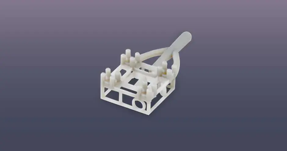 pendiente cuadrado impreso en 3d con jewel master grey de figure 4