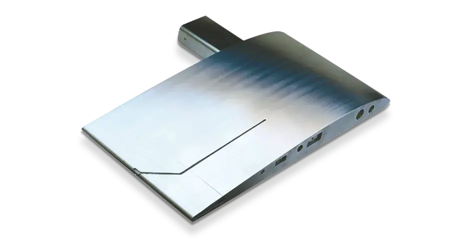 una pieza de aspas del estátor impresa en 3D