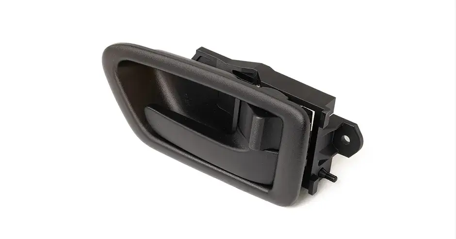 Picaporte que consiste de un bisel, tapa, soporte, picaporte e interruptor impresos en 3D para la producción de puentes.