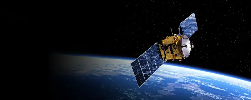 a satellite in space