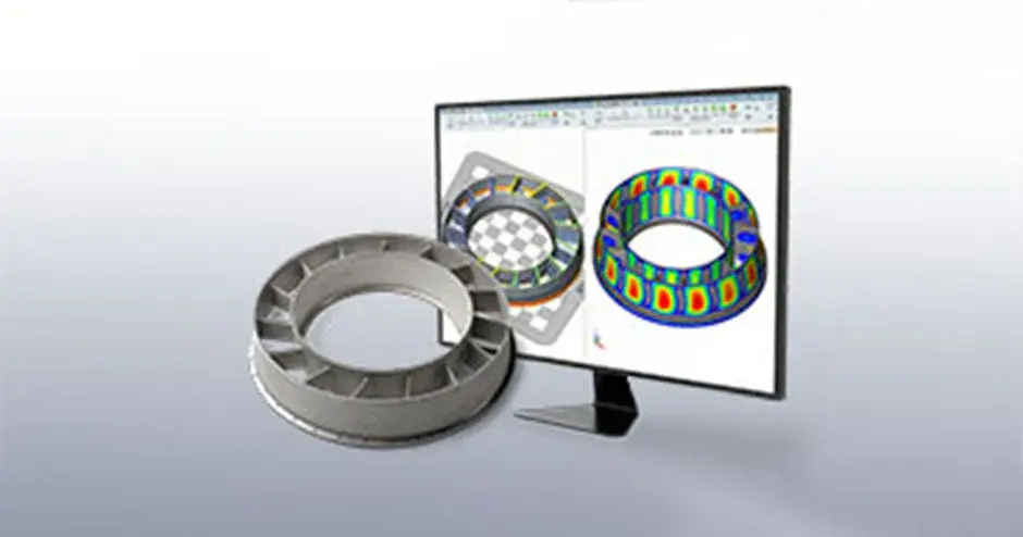 Software 3DXpert y pieza impresa en 3D