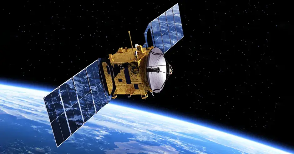 Satélite de comunicaciones orbitando la Tierra