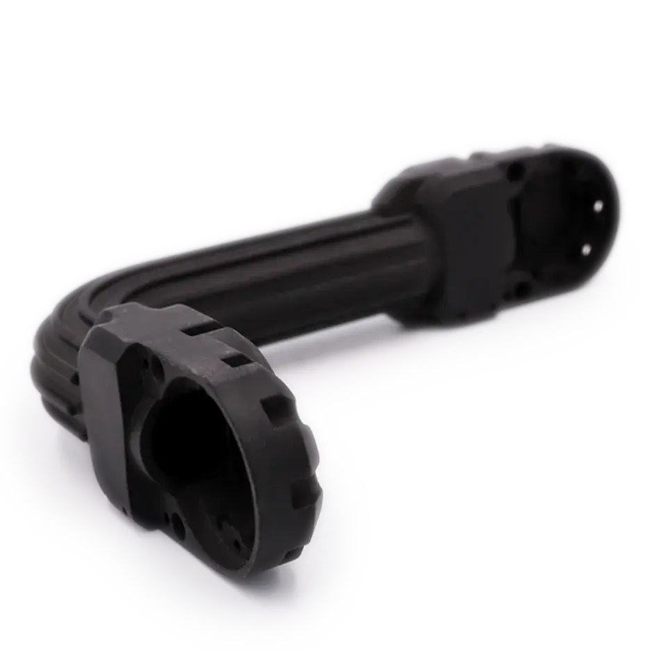 A 3D printed part made from PA11 Black material