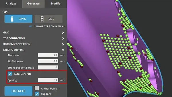 Vista de anclajes fuertes 3D Sprint 5.1