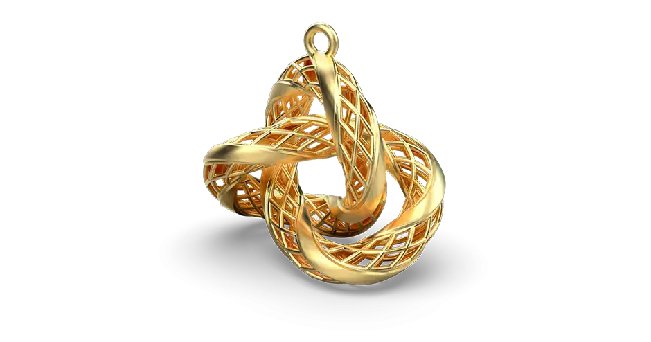 A jewelry piece made from the casting material, VisiJet M2P-CST Crystal