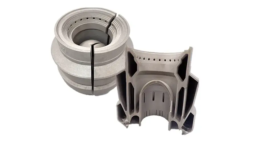 Hot Section of a 3D printed Turbine, printed using 3D Systems Direct Metal Printing, using LaserForm Ti Gr 23 material.