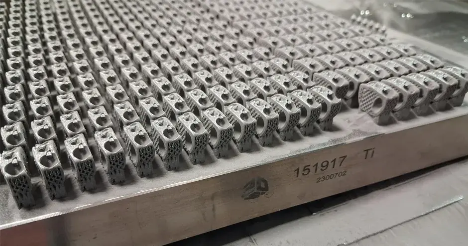 NovaSpine tray of 3D printed spinal cages
