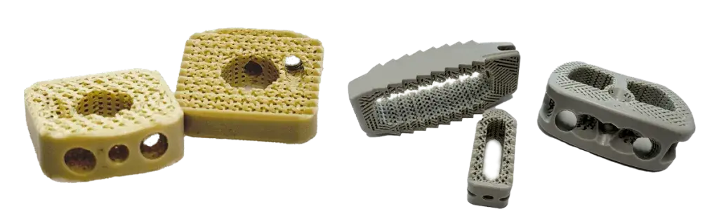 Medical parts made from the EXT 220 MED 3D printer