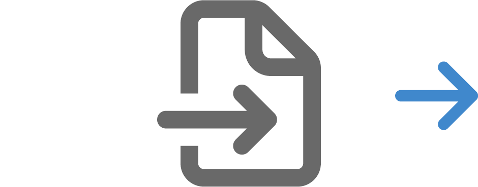 import icon with arrow