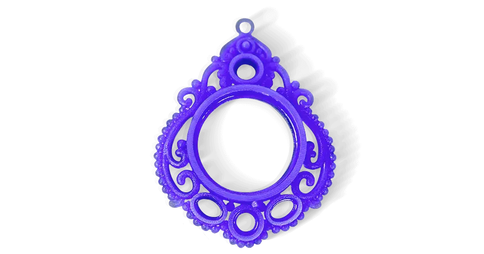 Pendiente impreso en VisiJet M3 Cast de 3D Systems