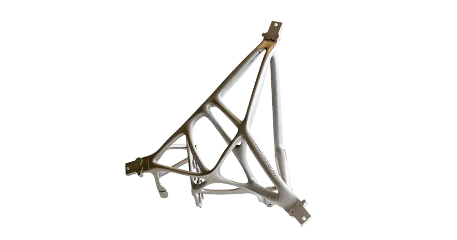 Soporte para aplicaciones aeroespaciales impreso en metal 3D con LaserForm AlSi7Mg0,6 (A): Diseño de Thales Alenia Space 