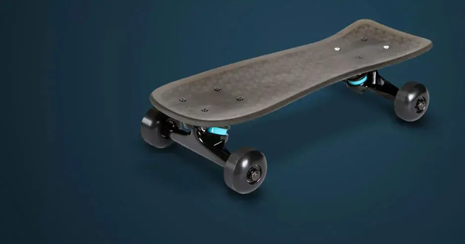 Patineta impresa en 3D, realizada con tecnología MJP