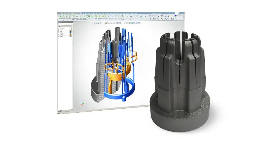 Pieza de enfriamiento de conformación de ejemplo