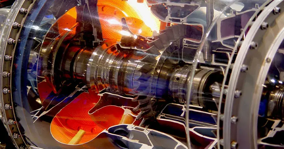 El motor de un avión