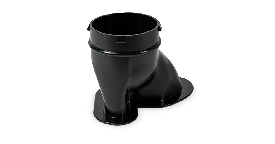 un conducto impreso en 3D realizado con Accura AMX Rigid Black