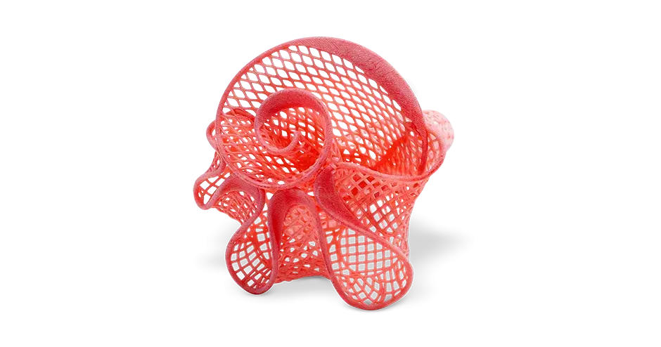 Un anillo de cera elaborado con VisiJet Wax Jewel Red